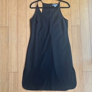 Elegant Black Zac Posen Dress with Racerback and Skinny Straps Size 4